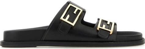 fendi ff plaque slides|Women's Designer Slides .